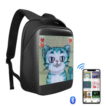 Светодиодный рюкзак с полноцветным экраном и программируемой панелью DIY Наружный рекламный щит человека Дорожная сумка Рюкзак для ноутбука