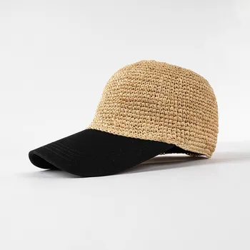 Сезон: весна-лето, мода, досуг, плетение из соломы, сращивание, шоппинг, путешествия, солнцезащитная соломенная шляпа, бейсбольная кепка