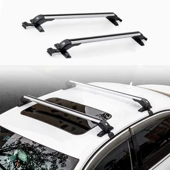 Серебристая перекладина подходит для Mitsubishi Lancer 2002-2015 Багажник Багажник на крыше с фиксатором 2 шт.