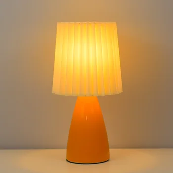 Скандинавская керамическая настольная лампа Прикроватная тумбочка для спальни, гостиной, кабинета, светодиодный ночник, современная настольная лампа