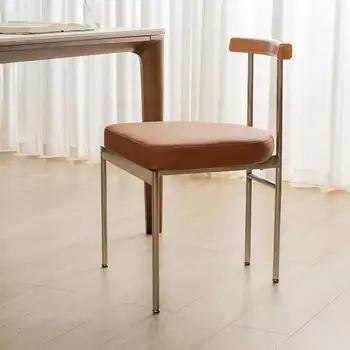 Скандинавский Дизайнерский Обеденный стул из массива дерева, Современный стул с простой спинкой, Домашний Роскошный стул, Стул для столовой и гостиной 0