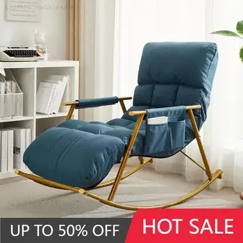 Скандинавское кресло с золотой ножкой для гостиной, Металлическое современное модное кресло для гостиной, Эргономичная мебель для дома Sedia A Dondolo