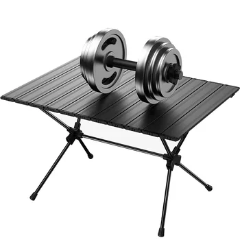 Складной стол для кемпинга на открытом воздухе Сверхлегкий стол для яичных рулетов из алюминиевого сплава Портативная складная мебель для кемпинга, пикника и барбекю