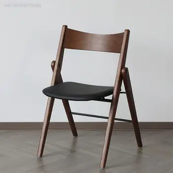 Складные стулья для столовой, точная копия скандинавского дерева, Дизайнерские наборы современной садовой мебели, Кухонные стулья Cadeiras De Jantar 0