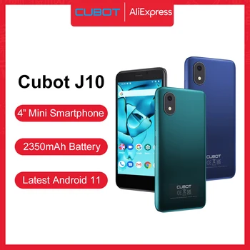Смартфон Cubot J10 с 4-Дюймовым Мини-Экраном, 5-Мегапиксельная Камера Заднего Вида, 2350 мАч, Android 11, Телефон с Двумя SIM-картами, Face ID, Дешевый Мобильный Телефон 3G 0