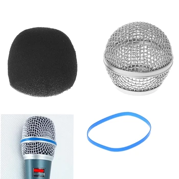 Сменная сетчатая решетка микрофона с шаровой головкой Crust Pro подходит для Shure Beta58A/Beta58