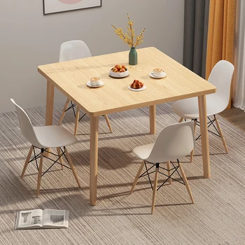 Современный деревянный Обеденный стол на открытом воздухе в скандинавском стиле, Классические Офисные Журнальные столики для макияжа, Кухонные Столовые приборы, мебель для гостиной 0
