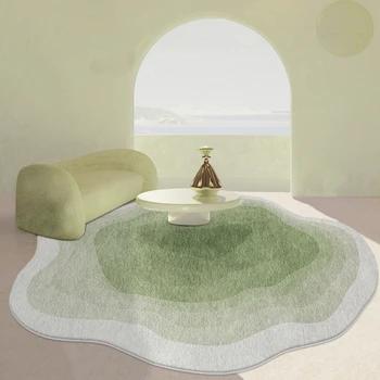 Современный минималистичный ковер особой формы, украшение гостиной в скандинавском стиле, плюшевый коврик неправильной формы, коврики для спальни, утолщенный нескользящий коврик
