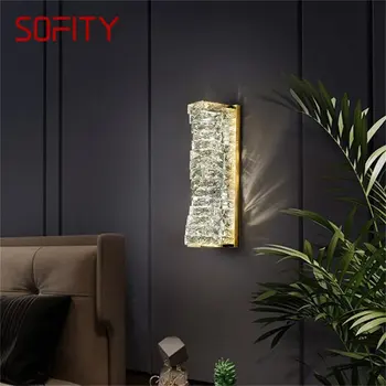 Современный роскошный настенный светильник SOFITY Creative LED Lighting Scones Домашние хрустальные декоративные светильники для дома