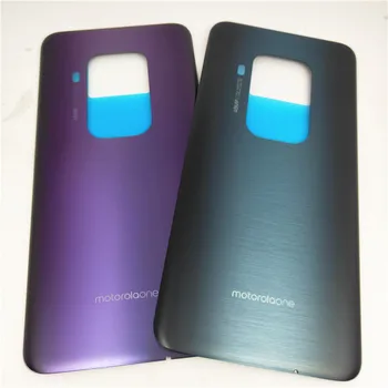 Стеклянная задняя крышка батарейного отсека Корпус корпуса для Motorola Moto One Zoom XT2010 Крышка батарейного отсека