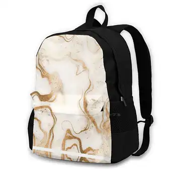 Сумка Marble Collection, рюкзак для мужчин, женщин, девочек, подростков, коллекция Black Marble, Мрамор В белом и золотом мраморе, Мраморные топы