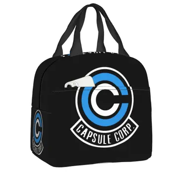 Сумка для ланча Capsule Corp для женщин и детей, портативный термоохладитель, изолированный ланч-бокс для работы, учебы, путешествий, пикника, сумки-контейнеры для еды