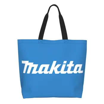 Сумки для продуктовых покупок Makitas из холста с принтом Kawaii, сумки для покупок через плечо, портативная сумка большой емкости