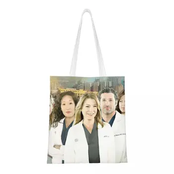 Сумки через плечо Grey Anatomy Doctor Harajuku, женская сумка для покупок, модная сумка для покупок Meredith Grey Derek Shepherd большой емкости