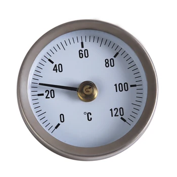 Термометр с трубчатым циферблатом, датчик температуры с пружинным зажимом 20-60 мм, трубчатый термометр для нагрева горячей воды, масляные баки