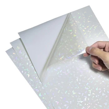 Точечная прозрачная радужная лазерная наклейка для домашних животных, водонепроницаемая самоклеящаяся бумага для струйной печати формата А4, 20 шт. 0
