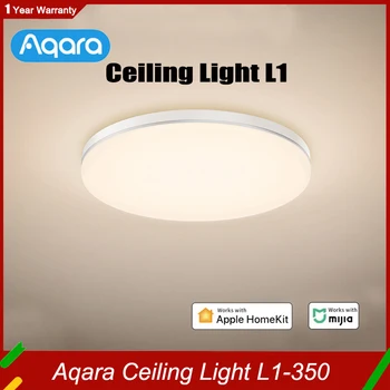 Умный Потолочный светильник Aqara L1-350 Zigbee 3.0 Со светодиодной подсветкой Цветовой температуры Работает с приложением Mijia, Apple Homekit, светодиодной лампой для спальни