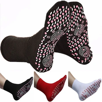 Унисекс, Самонагревающиеся медицинские носки для женщин, мужчин, Тур, Магнитотерапия, Удобные дышащие зимние Теплые массажные носки
