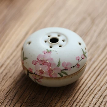 Фаньюэ Цзиндэчжэнь ручная роспись water point цветок персика простая дзэнская курильница для благовоний башня поднос для благовоний японская курильница