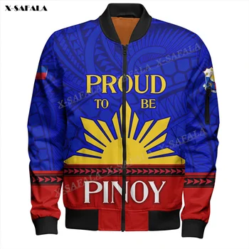 Филиппины, Мужская и женская толстая куртка с 3D-печатью Pinoy, изготовленная на заказ оптом и в розницу, уличная одежда, Весеннее пальто на молнии 0
