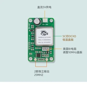 Частота 25 МГц, 2-полосный выход OCXO термостатический кварцевый генератор обновление тактовой платы звуковой карты USB сетевая карта Sc cut ocxo