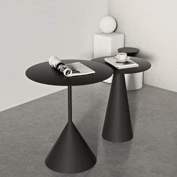 Черный круглый журнальный столик Современный небольшой уличный угловой журнальный столик в минималистичном стиле для спальни Stolik Kawowy Товары для дома