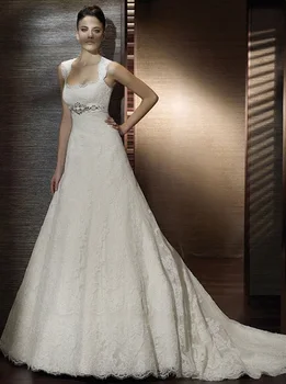 Элегантные кружевные свадебные платья трапециевидной формы 2015 с коротким рукавом, модное свадебное платье Vestido de noiva R88