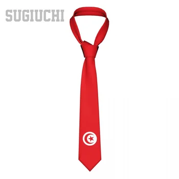 Эмблема флага Туниса, Мужские И Женские галстуки, Повседневные костюмы с клетчатым галстуком, Тонкие Свадебные Вечерние Деловые галстуки Gravatas 0