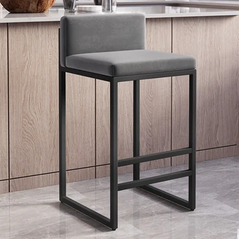 Эргономичные кухонные кресла для отдыха, Передвижные Металлические Роскошные обеденные стулья, Современная Высокая минималистичная мебель для дома Cadeiras De Jantar 0