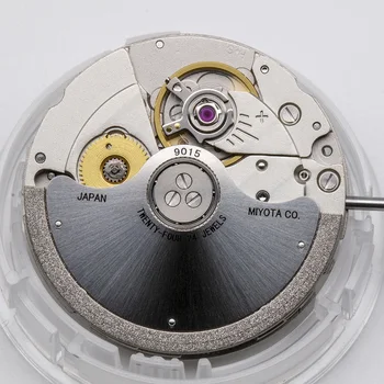 Япония Miyota 9015 Автоматический механический механизм 24 драгоценных камня Ультратонкая функция взлома 3,9 мм Оригинальный механизм для роскошных часов