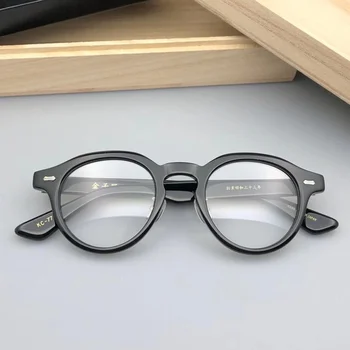 Японские ультралегкие очки Kaneko в круглой ацетатной оправе ручной работы в стиле ретро для мужчин, страдающих близорукостью
