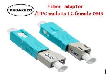 бесплатная доставка AB43F SC/UPC от мужчины к LC женский OM3 20шт режим волоконно-оптический соединитель фланцевый соединитель адаптер