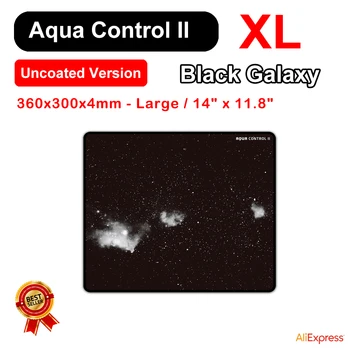 большой 360x300x4mm Xraypad Aqua Control II, черные игровые коврики для мыши Galaxy, коврик для мыши для ноутбука, коврик для клавиатуры