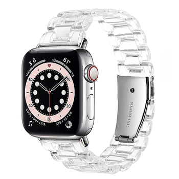 для Apple Watch 40 мм 44 мм Ремешок SE Серии 6 5 4 Акриловый Ремешок на Запястье для Applewatch iWatch 3 2 1 38 мм 42 мм Браслет Летний 0