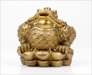 медная маленькая золотая жаба - злое удачное желание сделать денежные украшения