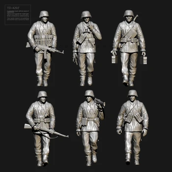 наборы моделей солдат из смолы 50 мм бесцветные и самосборные (3D печать) TD-4297