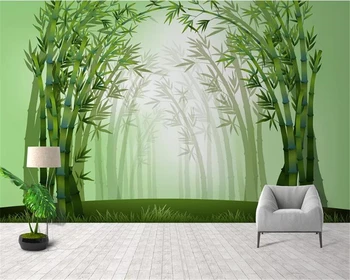 настенная роспись beibehang на заказ современная мода простой зеленый бамбуковый фон для настенной росписи обои для домашнего декора