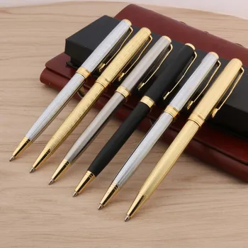 новая высококачественная медная шариковая ручка, Матовая черная нить, Деловые Канцелярские принадлежности, фирменная золотая шариковая ручка, чернильные ручки