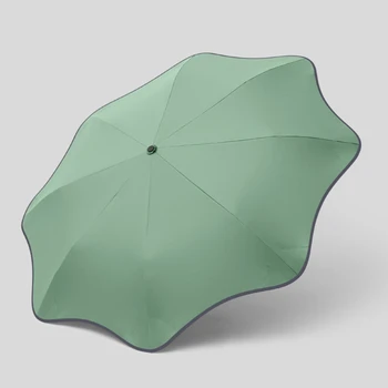 2023 Новая Креативная форма цветка Автоматический Складной УФ-зонт Защита от Солнца и дождя Портативный Ветрозащитный Волновой Компактный Зонт 1