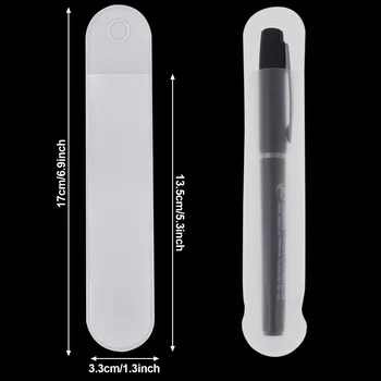 20шт Пластиковый матовый чехол для ручки Универсальный чехол для ручки Подарочная упаковка для ручек Защитная сумка Канцелярские Принадлежности Сумка для карандашей 1