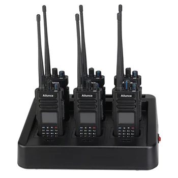 6 комплектов профессионального радиоприемника Ailunce HD1 с быстрым зарядным устройством Двухдиапазонный DMR Любительский цифровой IP67 Водонепроницаемый GPS Двухстороннее радио 1