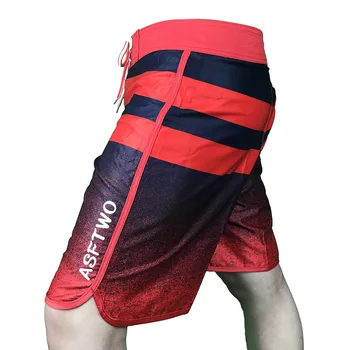 ASFTWO водонепроницаемые быстросохнущие пляжные брюки, четырехсторонние эластичные шорты для серфинга с пятью точками, мужская легкая доска 1