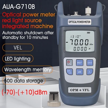 AUA-G710B Универсальный Измеритель Оптической Мощности -70 ~ + 10 дБм С Визуальным Дефектоскопом Тестер Оптического Волокна 5 км 10 км 20 КМ 30 КМ 50 КМ VFL 1