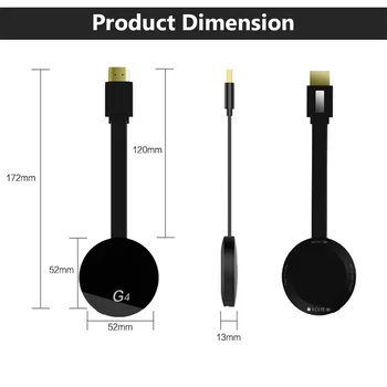 G4 TV Stick Для дисплея MiraScreen 1080P Anycast HDMI-совместимый Miracast TV Dongle Для Android Mirror Screen Wifi Stick 1