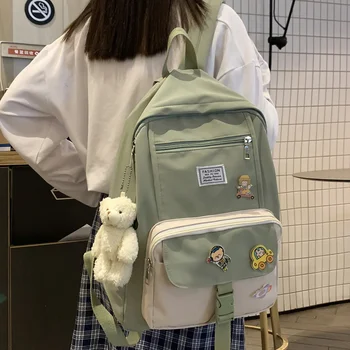 KUZAI Новый женский рюкзак с водонепроницаемой пряжкой, модный повседневный милый школьный рюкзак Для девочек-подростков, сумка для студентов колледжа, рюкзак на плечо 1