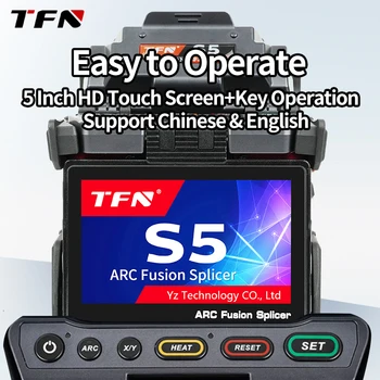 TFN S5 6 Мотор 80 КМ Магистраль 5,0 HD Сенсорный Экран 5200 мАч 240 Раз Волоконно-Оптическая Соединительная Машина Для Сращивания Оптического Волокна 1