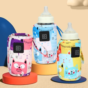 USB-подогреватель для молока и воды, Прогулочная коляска, Изолированная сумка, Подогреватель бутылочек для кормления новорожденных, Портативные грелки для кормления из бутылочки. 1