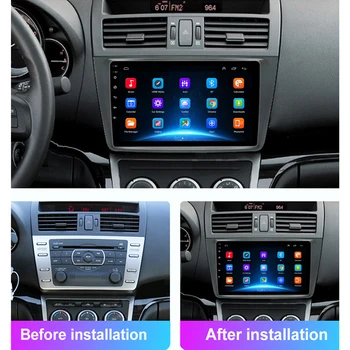 Вентилятор охлаждения Carplay для Mazda 6 2 GH 2007-2012 Автомобильный Радиоприемник Мультимедийный Видеоплеер Навигация GPS Android 10 No 2din 2 Din Dvd 1