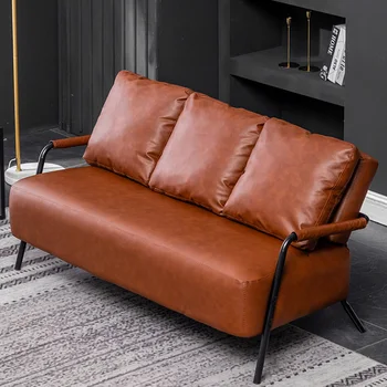 Винтажный диван Relax С откидной спинкой, кожаный диван для отдыха, диван для взрослых, Обеденный диван для чтения, Мебель для гостиной Soggiorno 1