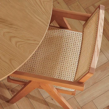 Деревянные обеденные стулья в скандинавском стиле, Дизайнерский Салон из ротанга, Обеденные Стулья для вечеринок на открытом воздухе, Современная роскошная мебель для столовой Cadeira WK 1
